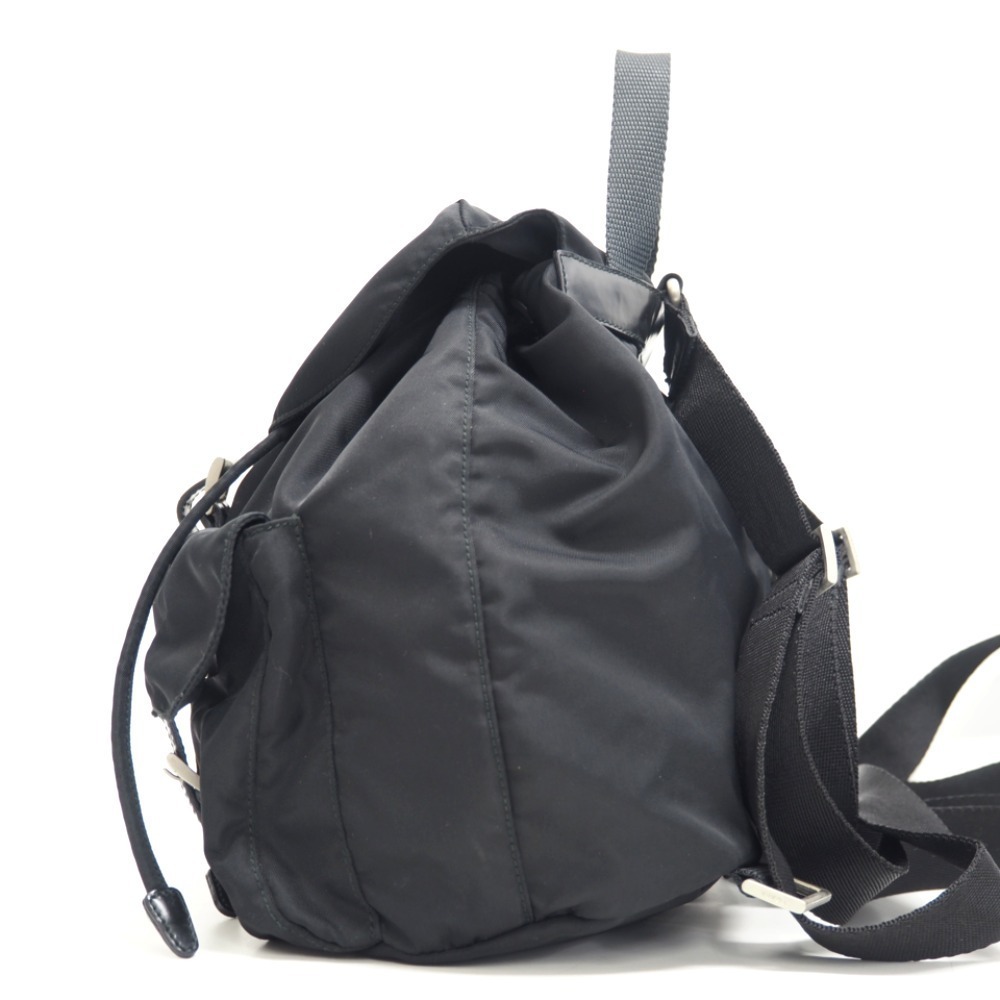 Prada Pocono Triangular Plate Backpack Daypack Bl… - image 3